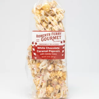 Roberts Ferry Candy Cane White Chocolate Caramel Popcorn - 8 oz.