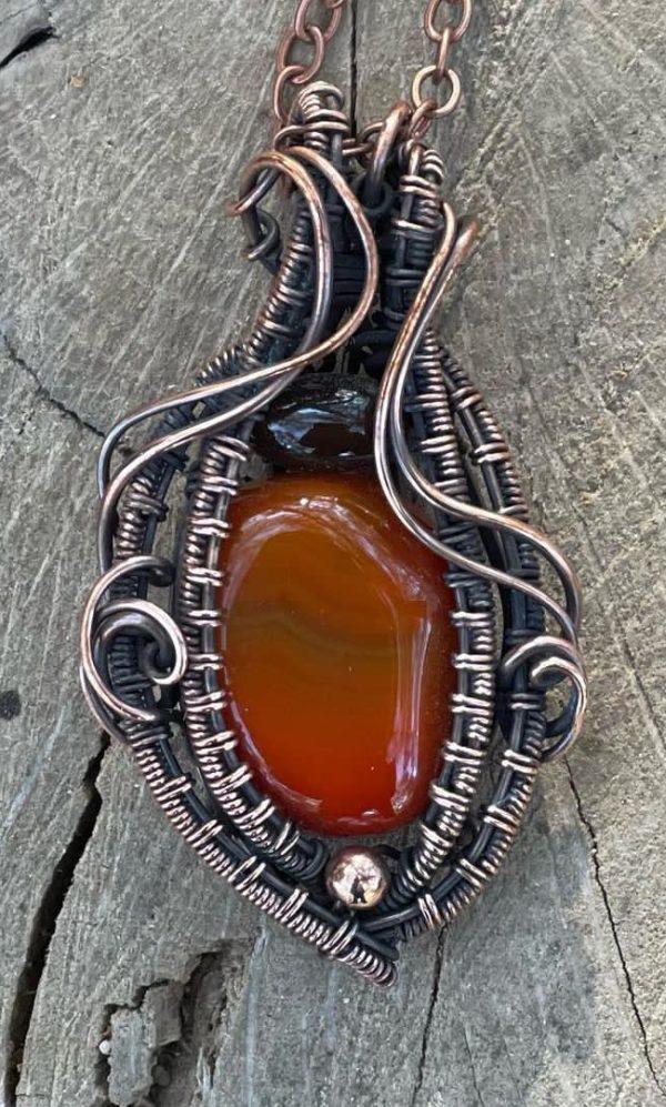 Banded Carnelian Pendant