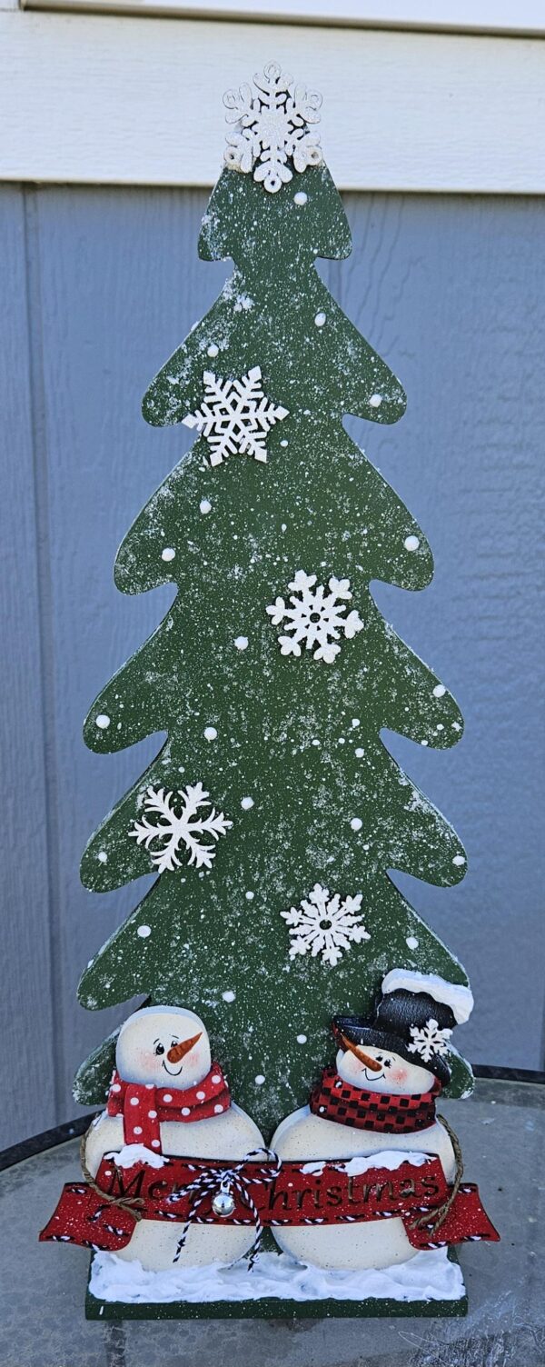 Snow Couple with Tree