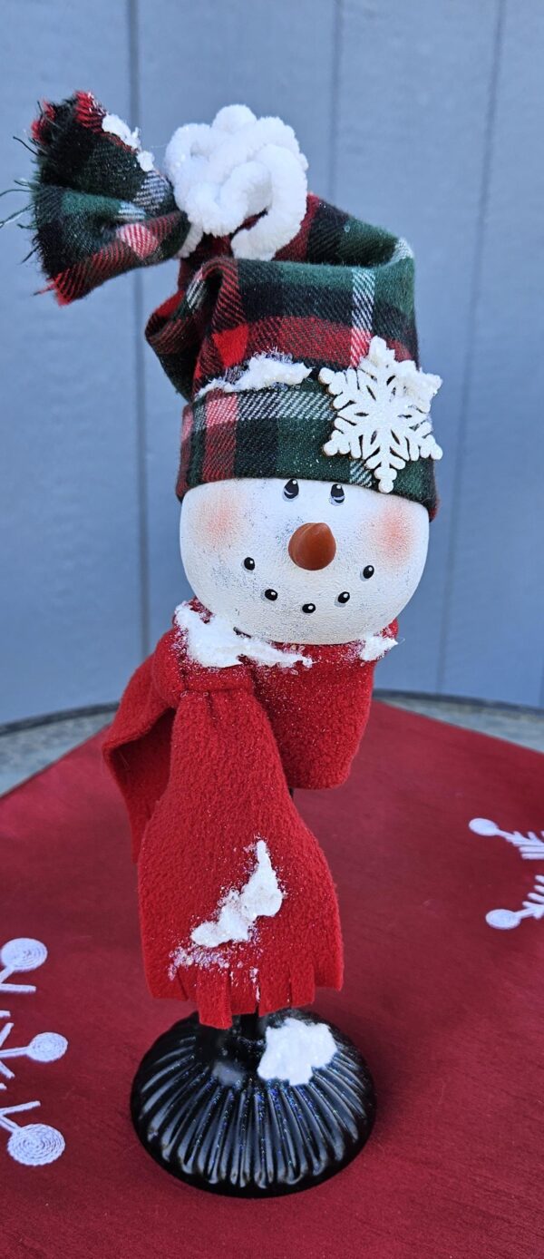 Snowman Head on Metal Stand