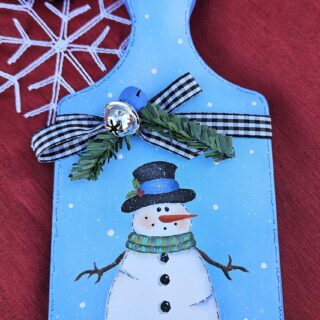 Snowman Mini on Bread Board