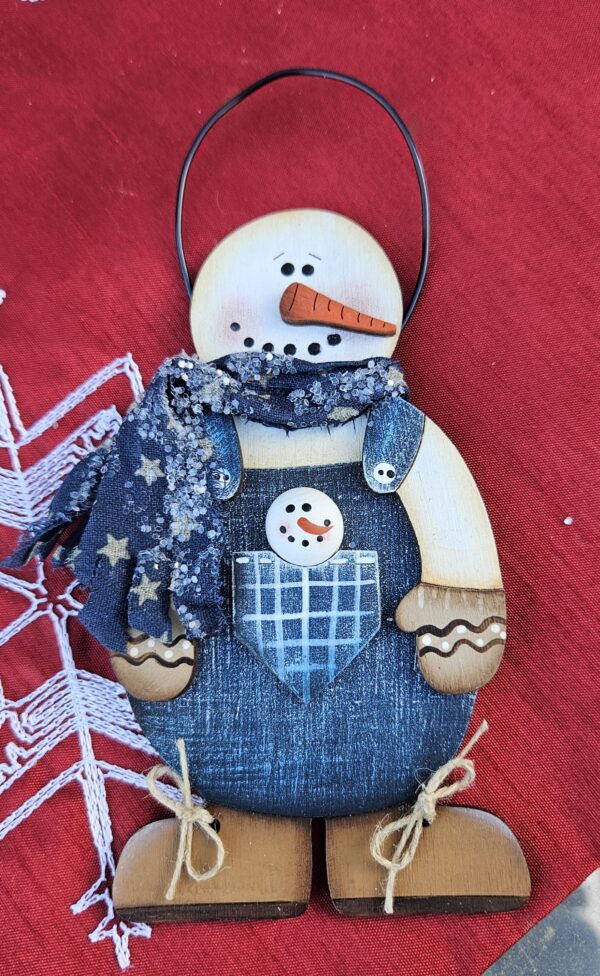 Snowman in Overalls Ornament