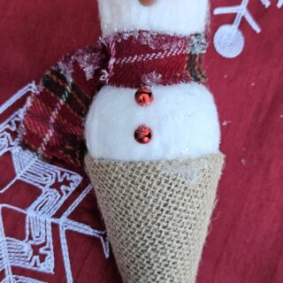 Snowman Ice Cream 2 Scoops Ornament