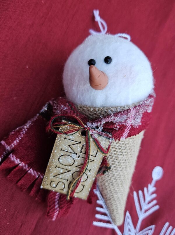 Snowman Ice Cream 1 Scoop Ornament
