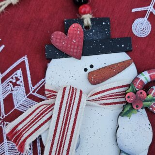Snowman Stripe Scarf Ornament