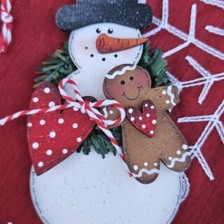 Snowman Ginger & Heart Ornament