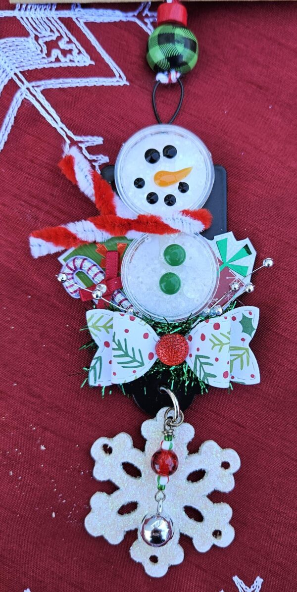 Multi Media Shaker Snowman Ornament