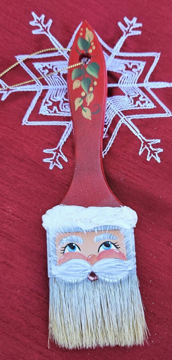Paint Brush Santa Ornament