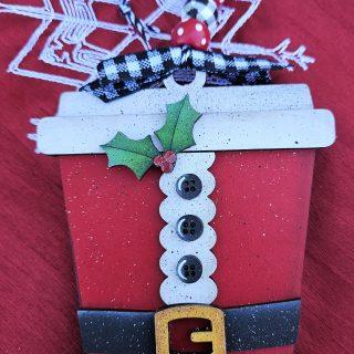 Santa Suit Gift Card Holder Ornament