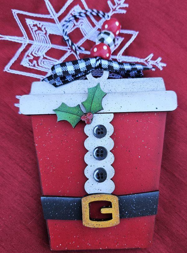 Santa Suit Gift Card Holder Ornament