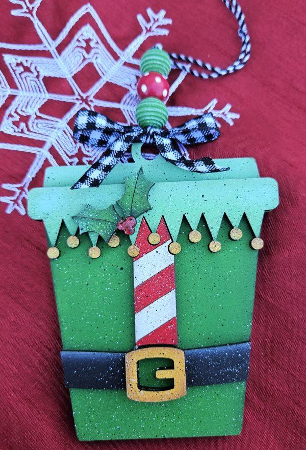 Elf Suit Gift Card Holder Ornament