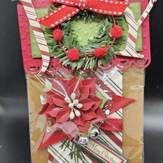 Gift Card Holder Poinsettia Box