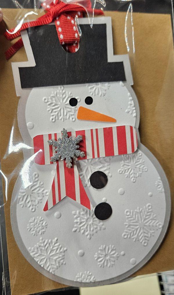 Embossed Snowman Gift Tags