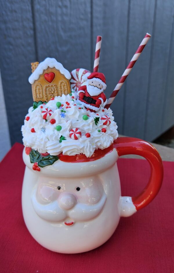 Ceramic Mug with Fun Toppings Santa