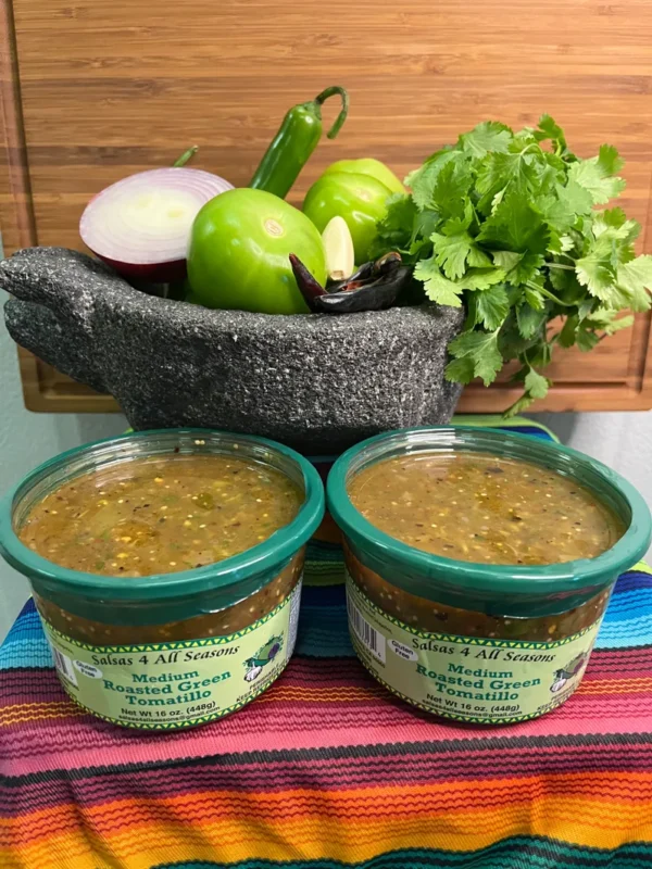 Salsas 4 All Seasons - Roasted Medium Green Salsa 16oz