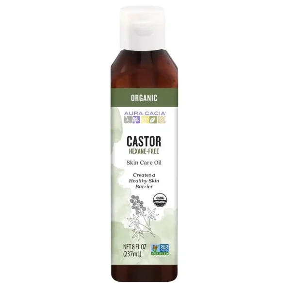 Aura Cacia Organic Castor Oil - 8oz