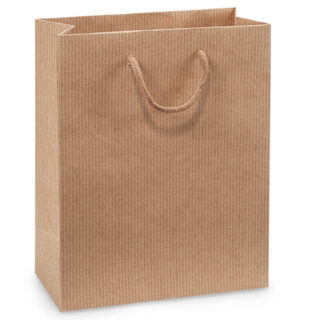 Kraft Pinstripe Medium/Small Gift Bag - $1.50