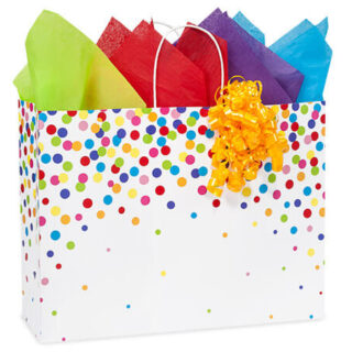 Rainbow Confetti Large Gift Bag - $3.00