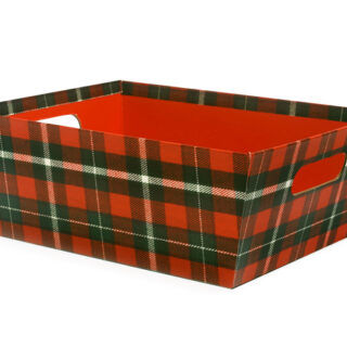 Christmas Plaid Gift Box - Large