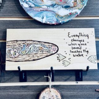 Sissy's Stuff - Surfboard Wood Sign