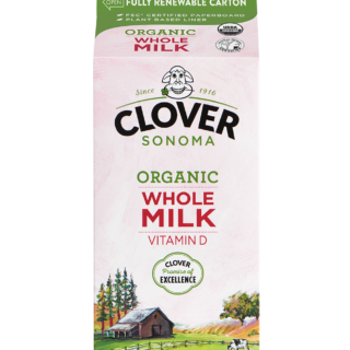 Clover Organic - Whole Milk - Half Gallon