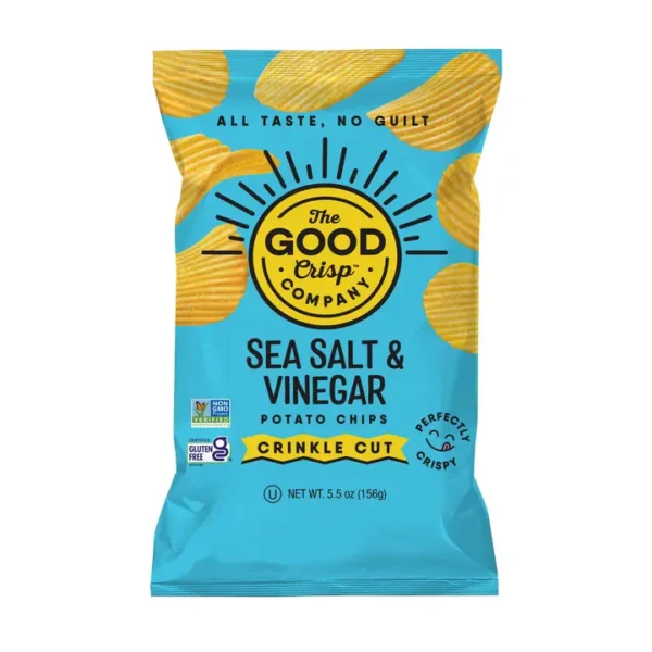 Good Crisp Crinkle Cut Chips Sea Salt & Vinegar - 5.5oz