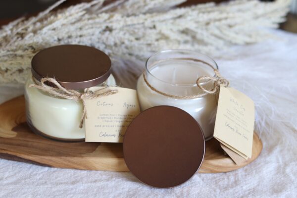 Calaveras River Farm - 12oz Apothecary Jar Candles - Maple Walnut Pancakes