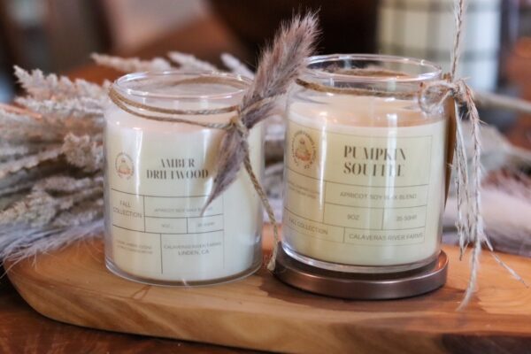 Calaveras River Farm - 8oz Apothecary Jar Candles - Maple Walnut Pancakes
