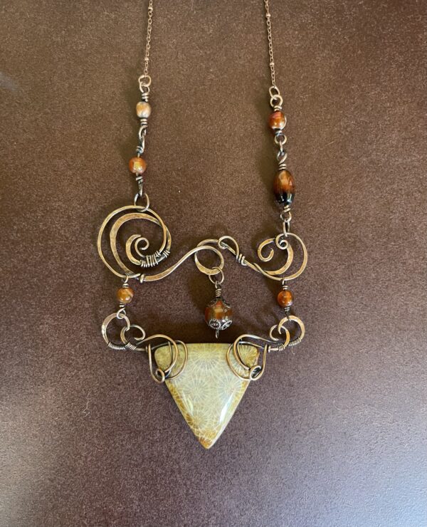 MTA - Stone Triangle Necklace