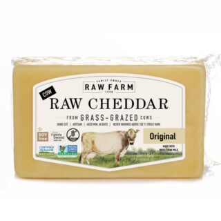 Raw Farms - Raw Cheddar Cheese block - 16oz