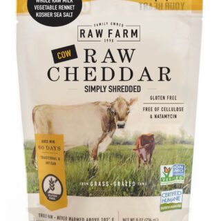 Raw Farms - Raw Shredded Cheddar Cheese - 8oz
