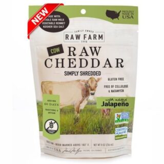Raw Farms - Raw Shredded Cheddar Cheese with Jalapeno - 8oz