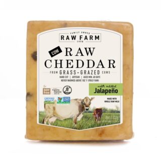 Raw Farms - Raw Cheddar Cheese with Jalapeno block - 8oz