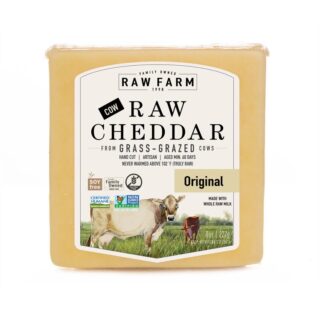 Raw Farms - Raw Cheddar Cheese block - 8oz