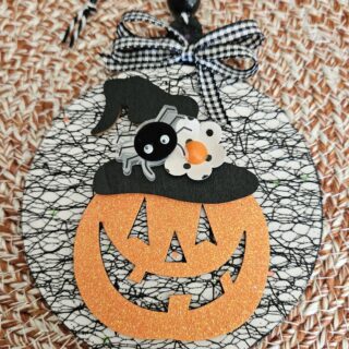 Pumpkin in Witch Hat Ornament