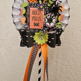 Large Halloween Rosette Wand