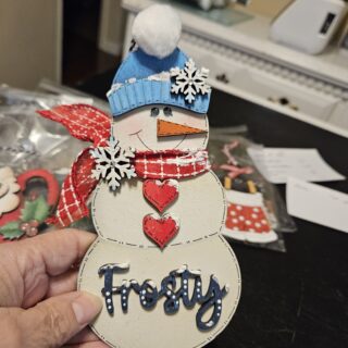 Big frosty snowman ornament